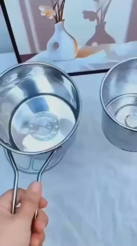 Premium Deep Frying Pot with Strainer Basket.