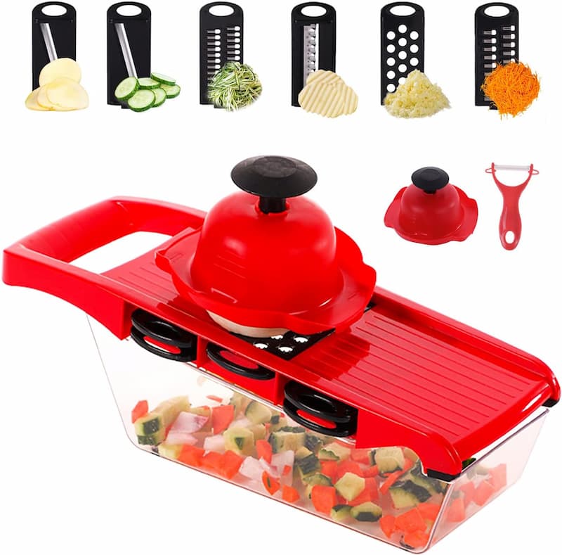 10 in 1 Mandoline Slicer Vegetable Cutter with Stainless Steel Blade.