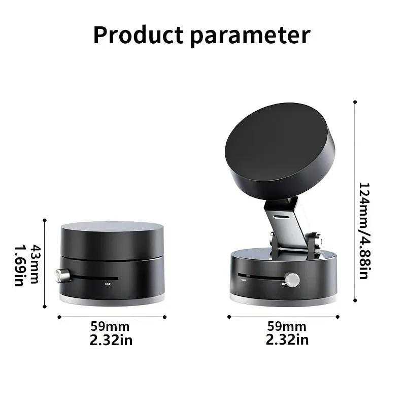 Double-Sided Vacuum Magnetic Phone Holder – Adjustable Foldable Rotating Suction Mount